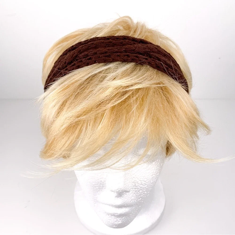 Brown knit headband women’s 2010 Target band covered in knit fabric